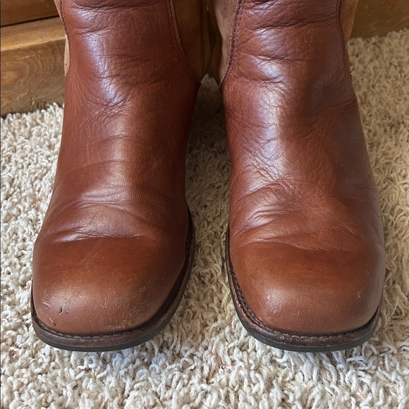 UGG Smithfield Riding Boots Women’s 8 Brown Leather and Suede Knee-High Boots - Picture 15 of 16